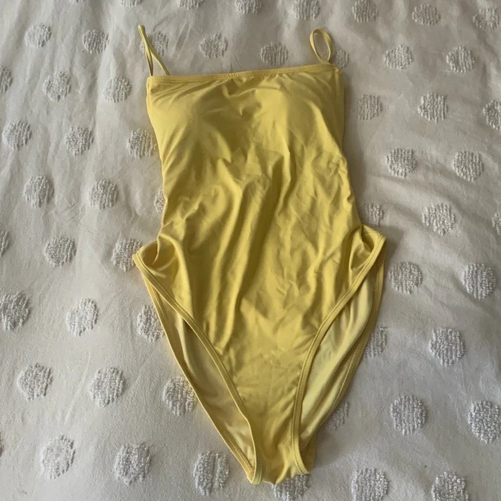 Garage Yellow One Piece Swimsuit - Picture 1 of 4
